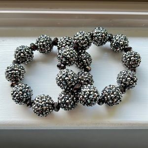 A set of sparkly bangles